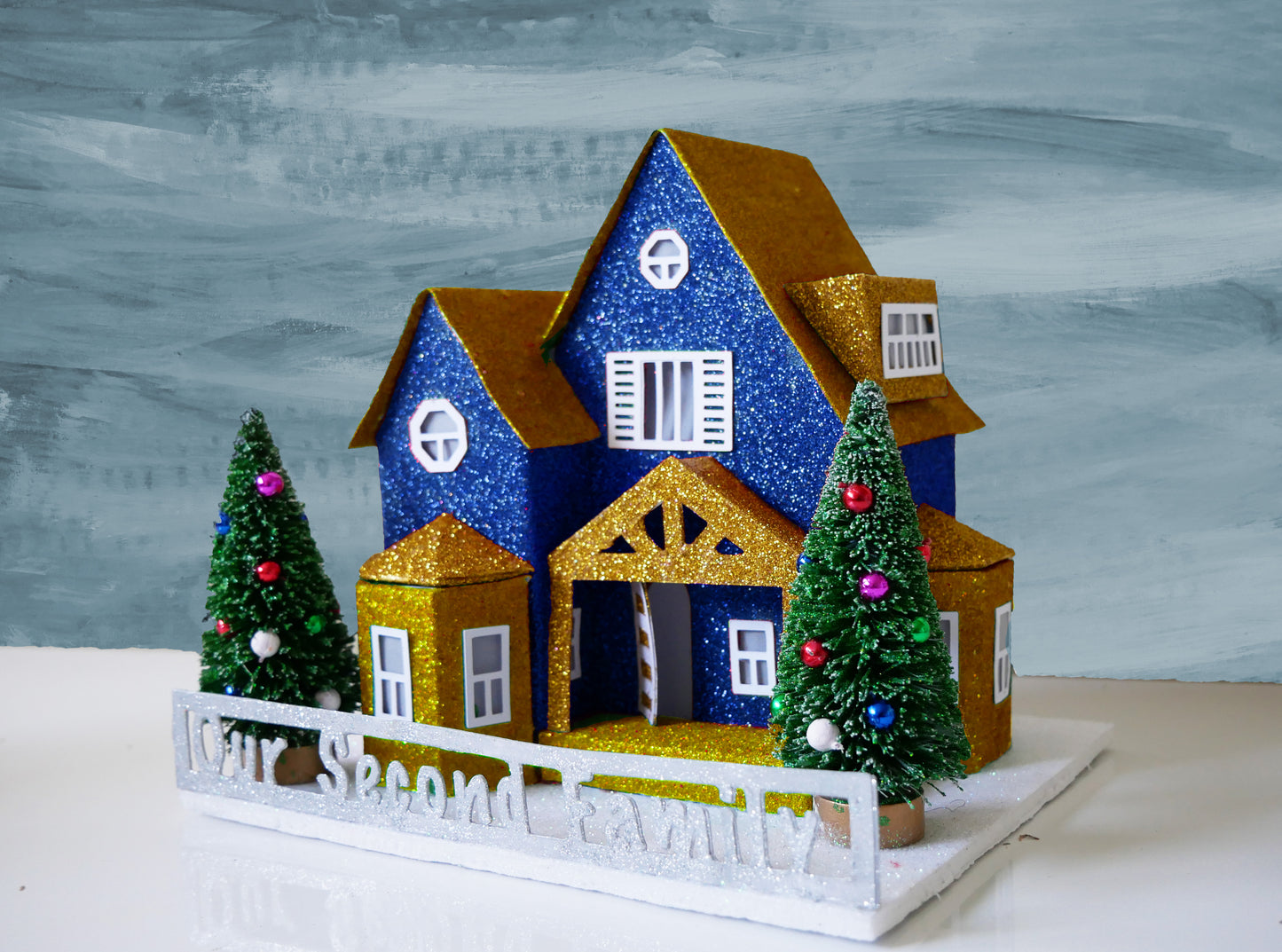 A Cozy Little Home - Lighted Personalized putz for Special Occasions (Finished House)