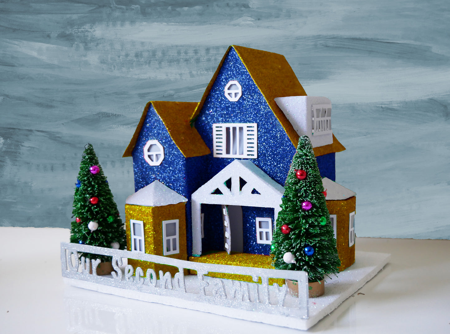 A Cozy Little Home - Lighted Personalized putz for Special Occasions (Finished House)