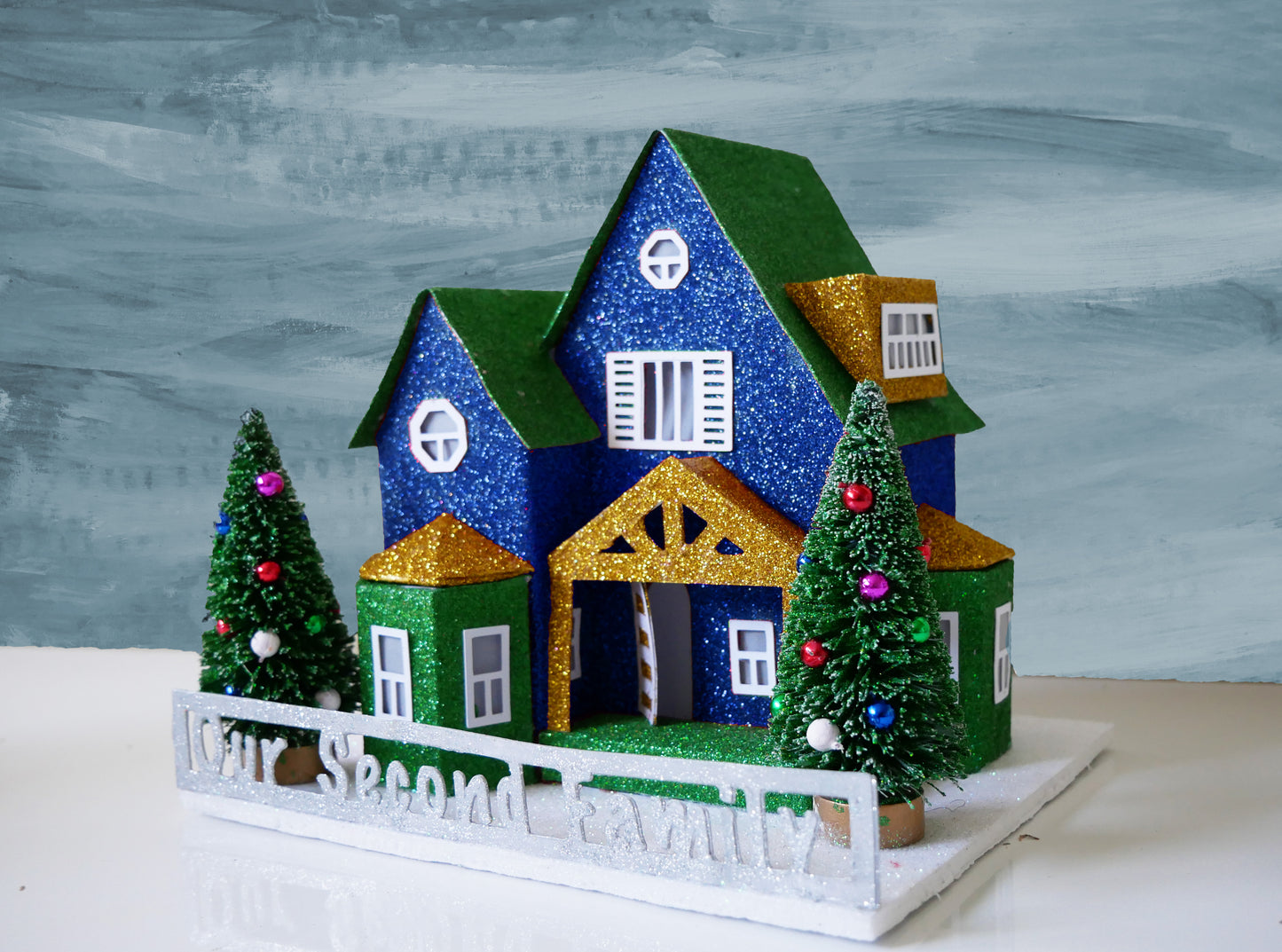 A Cozy Little Home - Lighted Personalized putz for Special Occasions (Finished House)