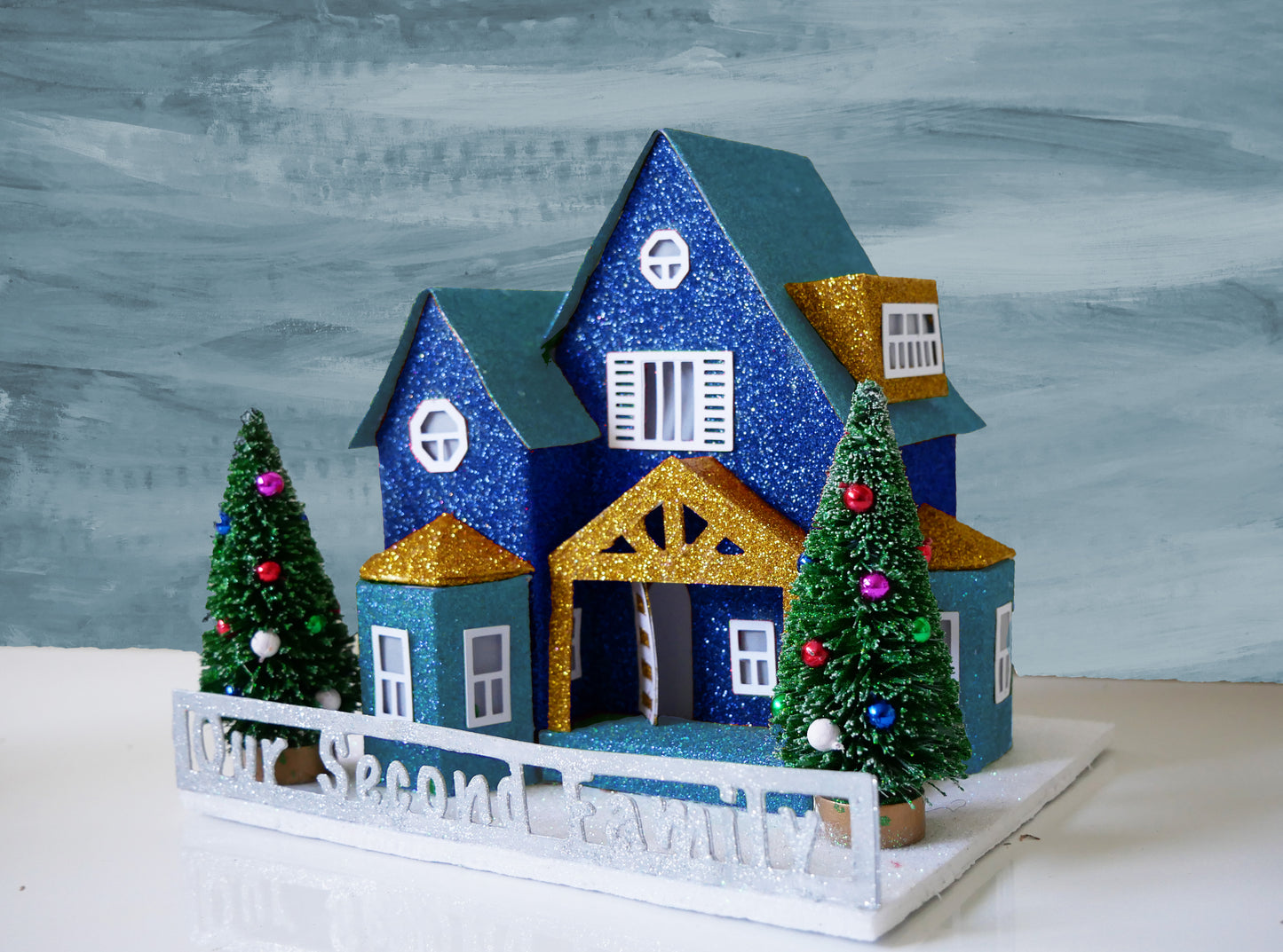 A Cozy Little Home - Lighted Personalized putz for Special Occasions (Finished House)