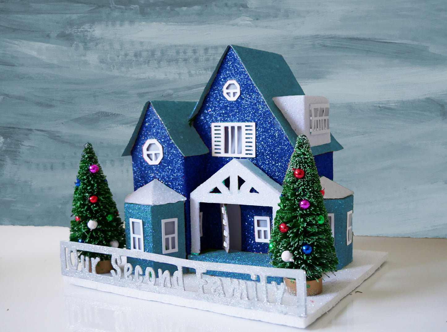 A Cozy Little Home - Lighted Personalized putz for Special Occasions (Finished House)