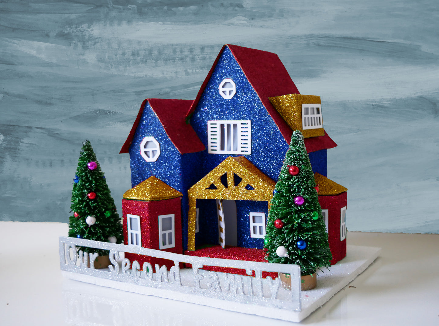 A Cozy Little Home - Lighted Personalized putz for Special Occasions (Finished House)