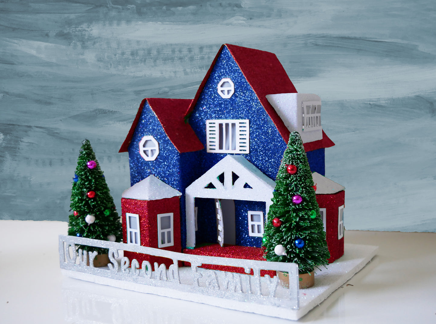 A Cozy Little Home - Lighted Personalized putz for Special Occasions (Finished House)