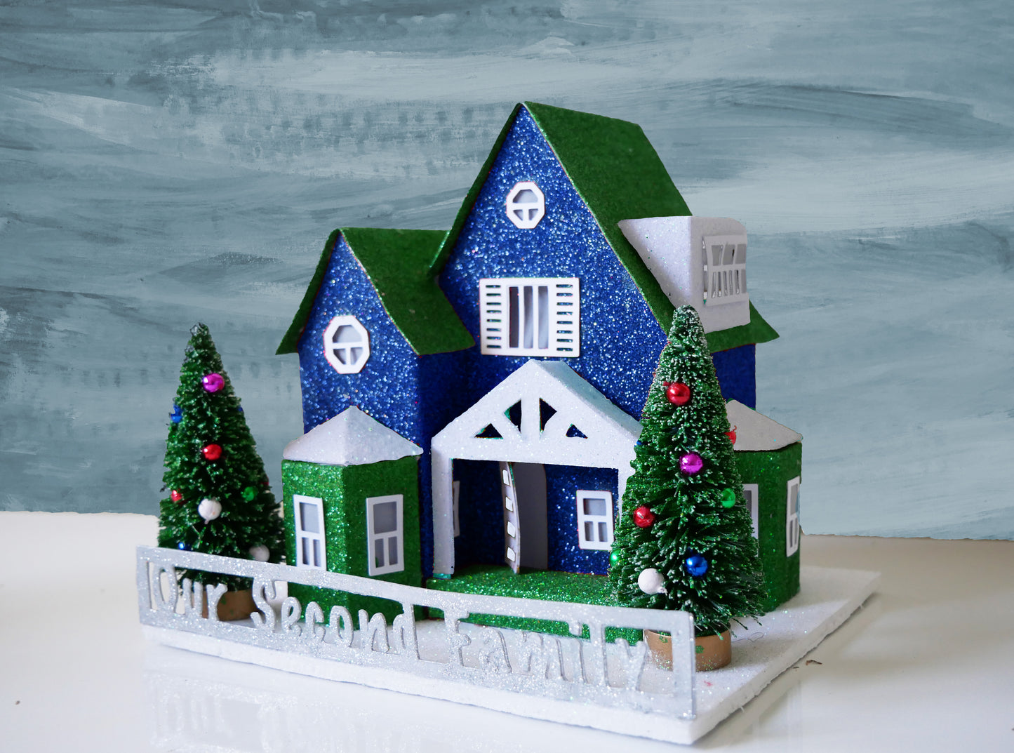 A Cozy Little Home - Lighted Personalized putz for Special Occasions (Finished House)