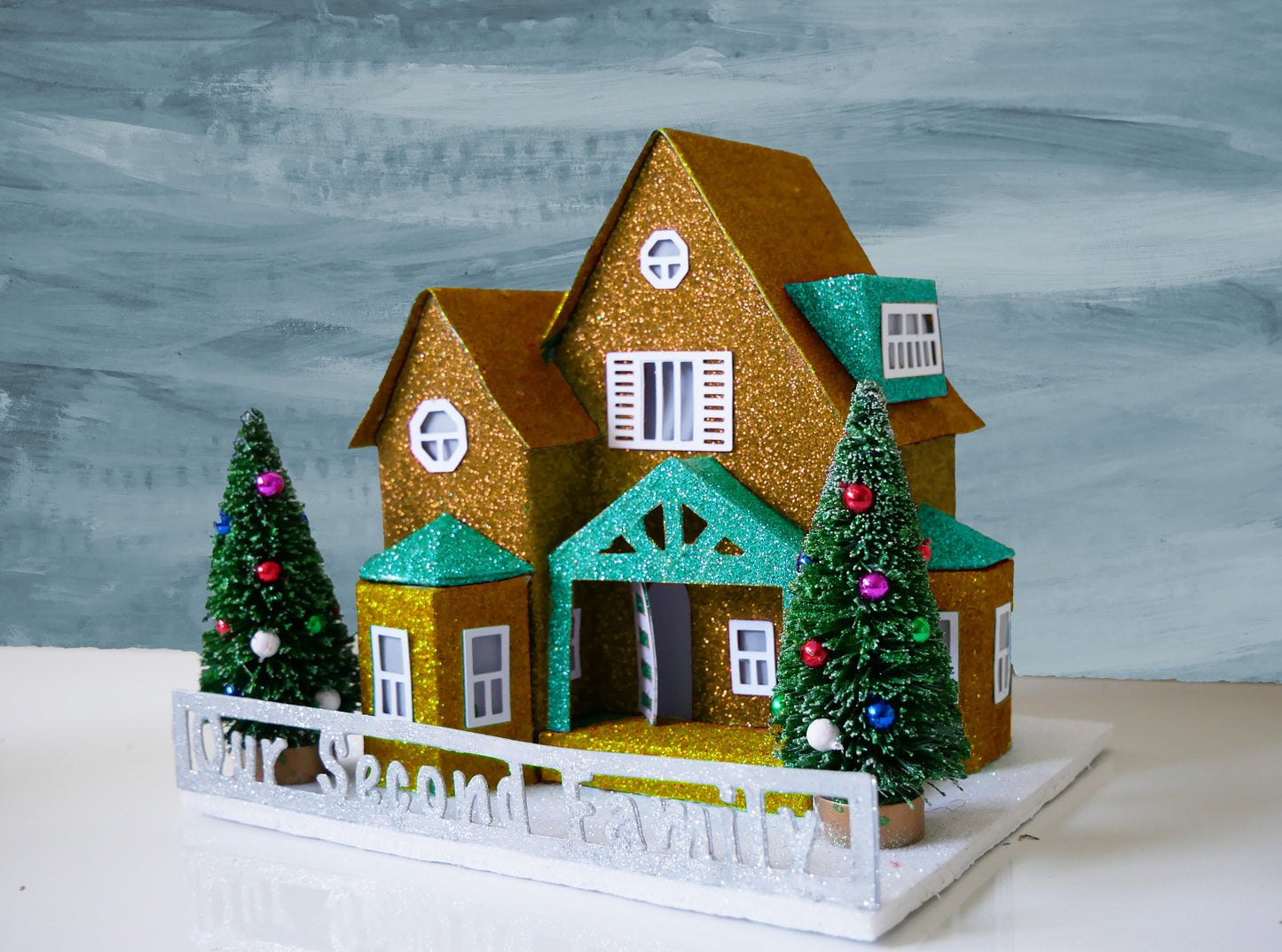 A Cozy Little Home - Lighted Personalized putz for Special Occasions (Finished House)