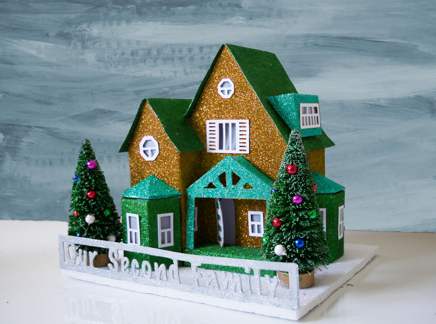 A Cozy Little Home - Lighted Personalized putz for Special Occasions (Finished House)