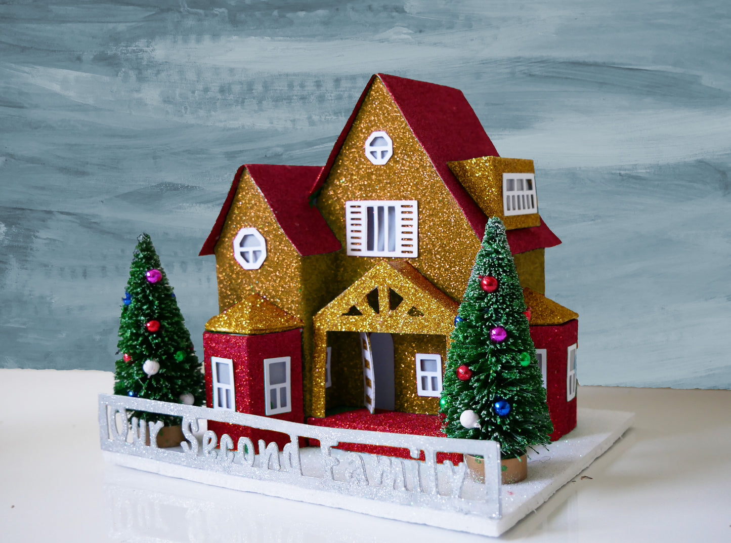 A Cozy Little Home - Lighted Personalized putz for Special Occasions (Finished House)