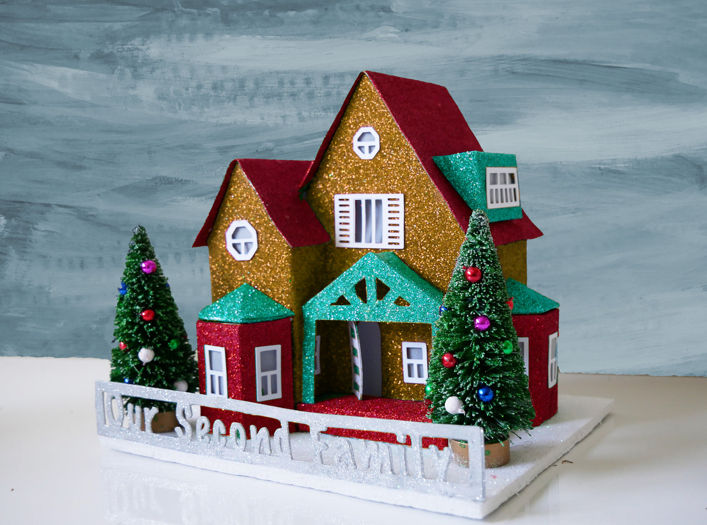 A Cozy Little Home - Lighted Personalized putz for Special Occasions (Finished House)