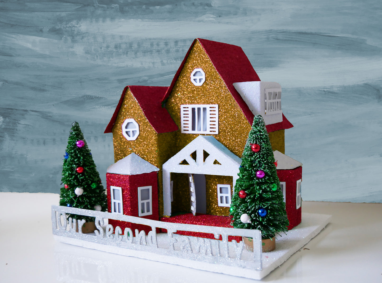 A Cozy Little Home - Lighted Personalized putz for Special Occasions (Finished House)