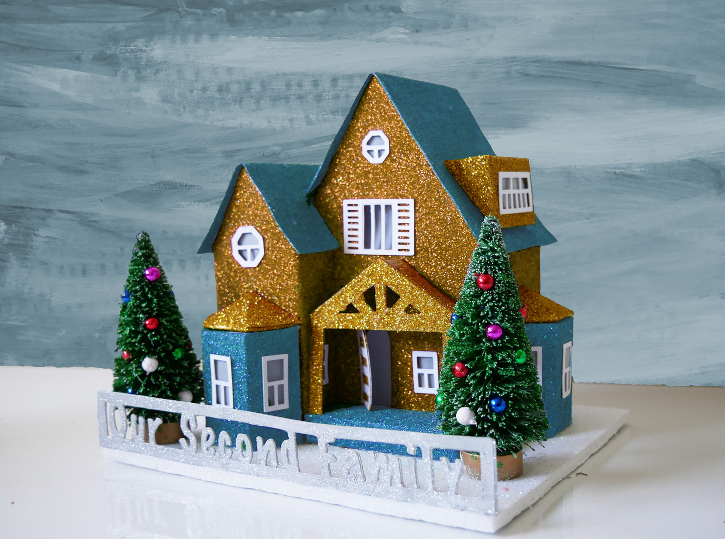 A Cozy Little Home - Lighted Personalized putz for Special Occasions (Finished House)