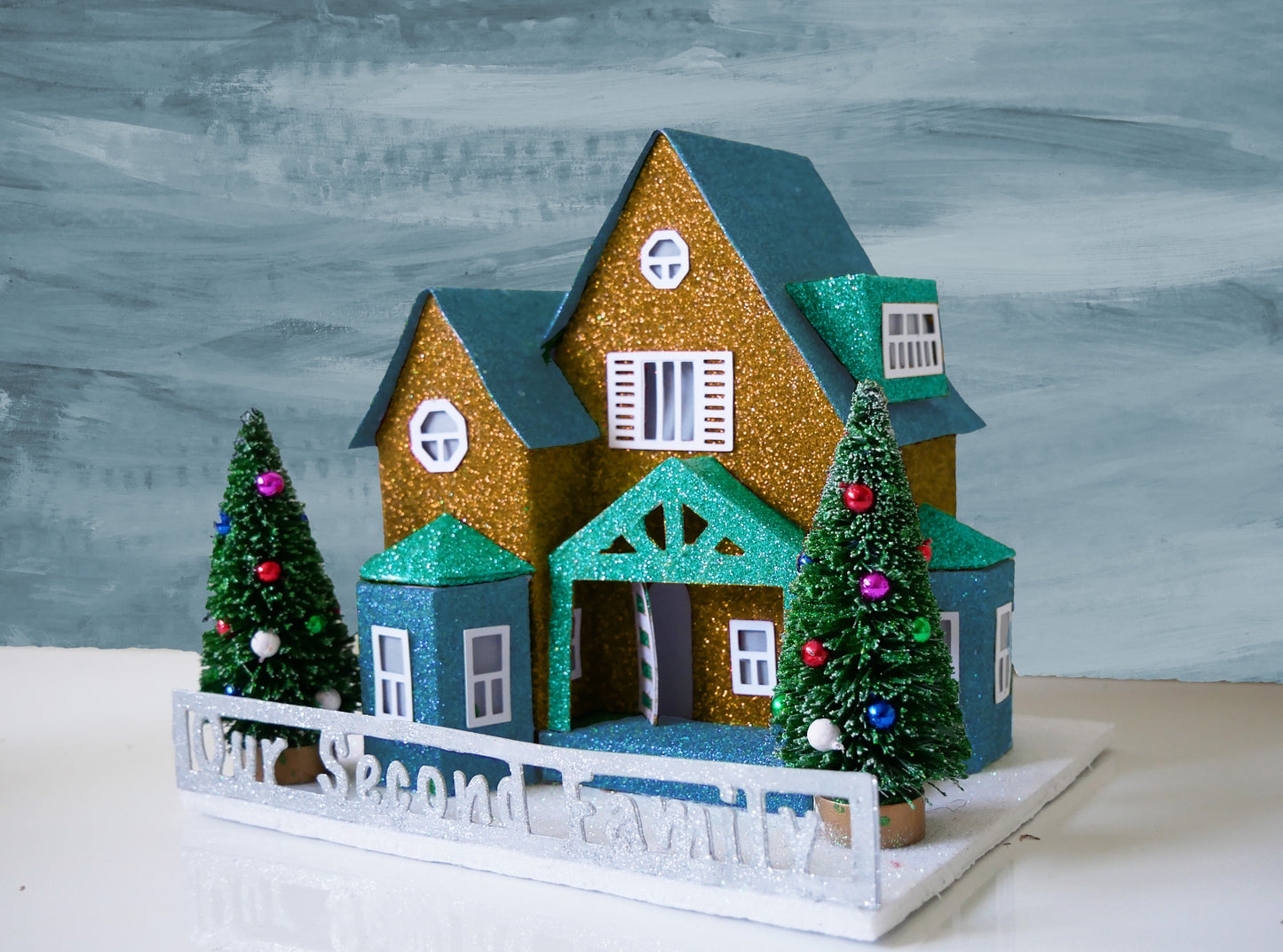 A Cozy Little Home - Lighted Personalized putz for Special Occasions (Finished House)