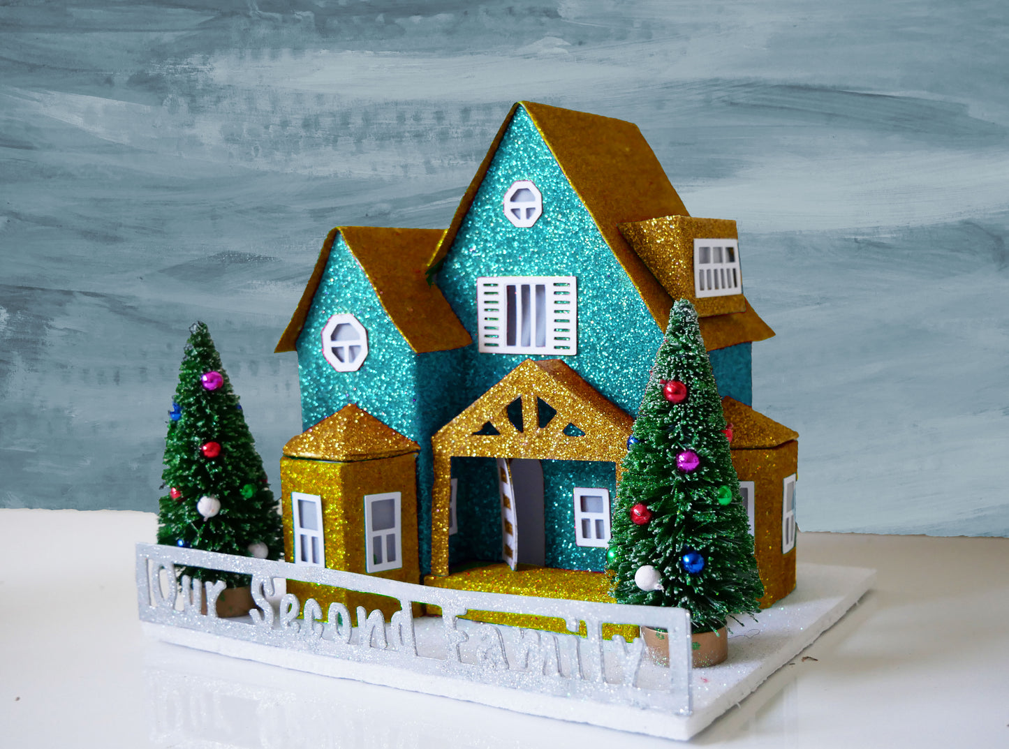 A Cozy Little Home - Lighted Personalized putz for Special Occasions (Finished House)