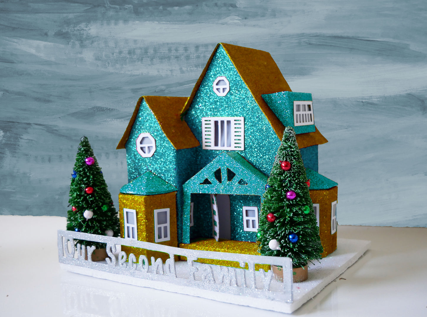 A Cozy Little Home - Lighted Personalized putz for Special Occasions (Finished House)