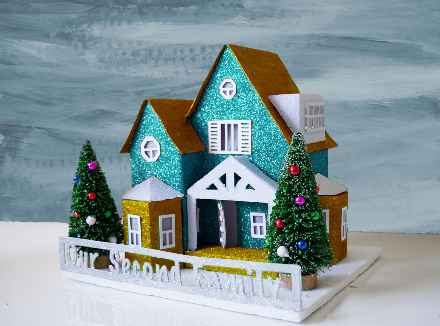 A Cozy Little Home - Lighted Personalized putz for Special Occasions (Finished House)