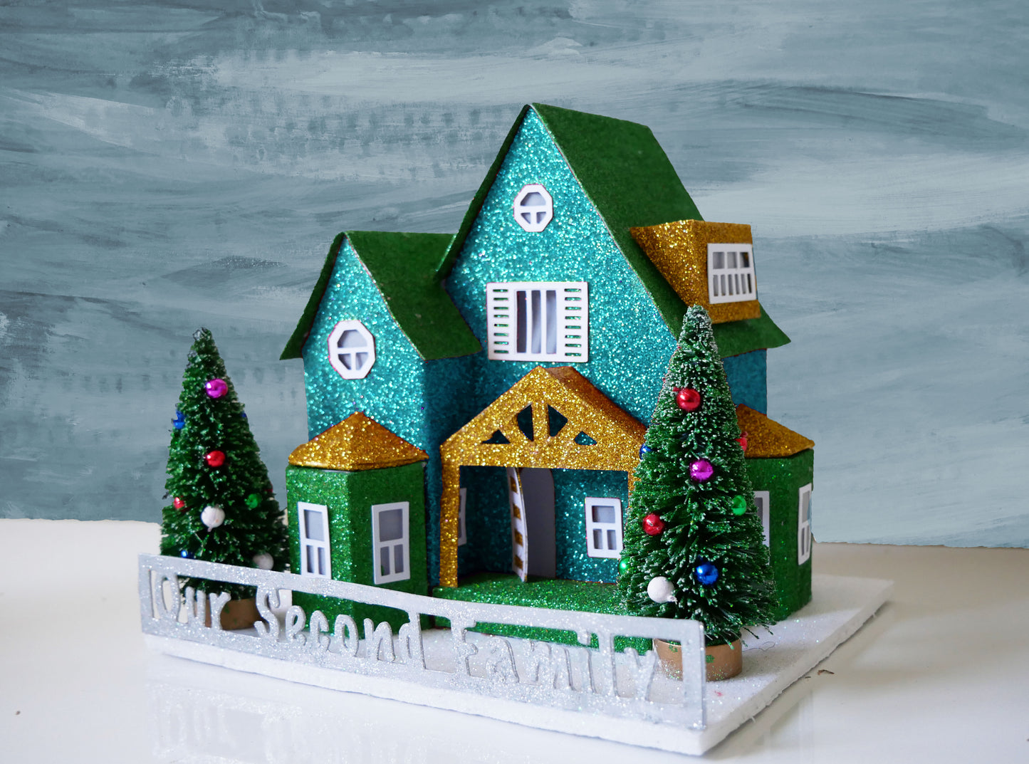 A Cozy Little Home - Lighted Personalized putz for Special Occasions (Finished House)