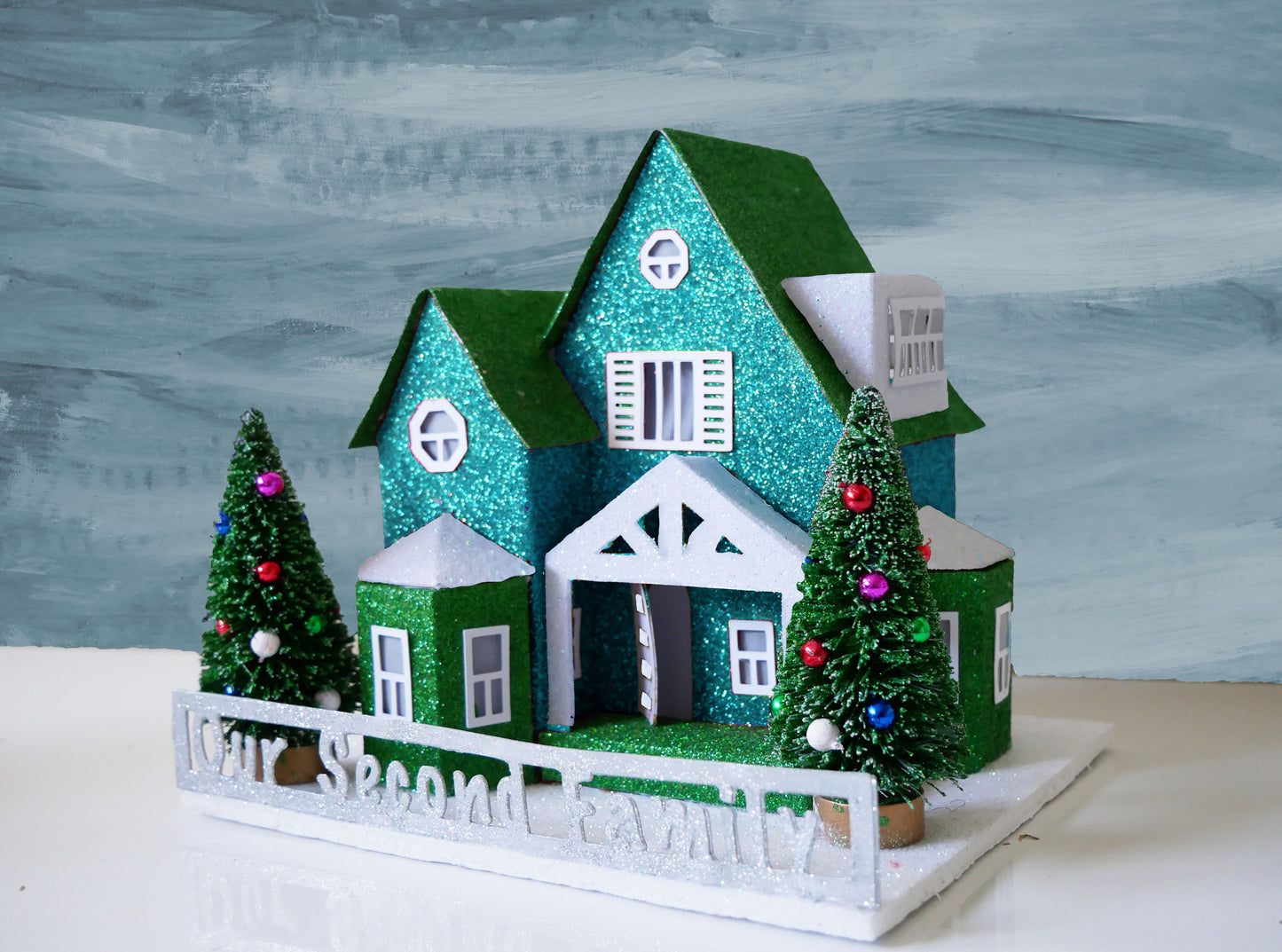 A Cozy Little Home - Lighted Personalized putz for Special Occasions (Finished House)