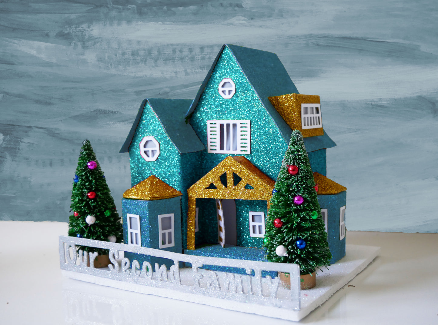 A Cozy Little Home - Lighted Personalized putz for Special Occasions (Finished House)