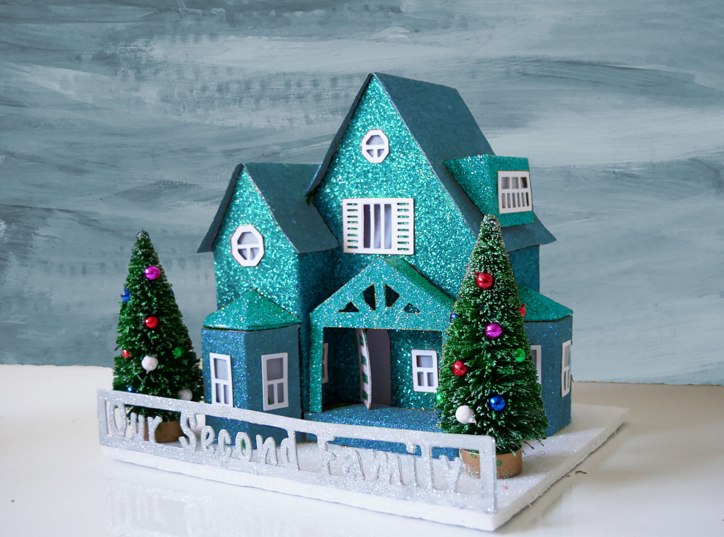 A Cozy Little Home - Lighted Personalized putz for Special Occasions (Finished House)