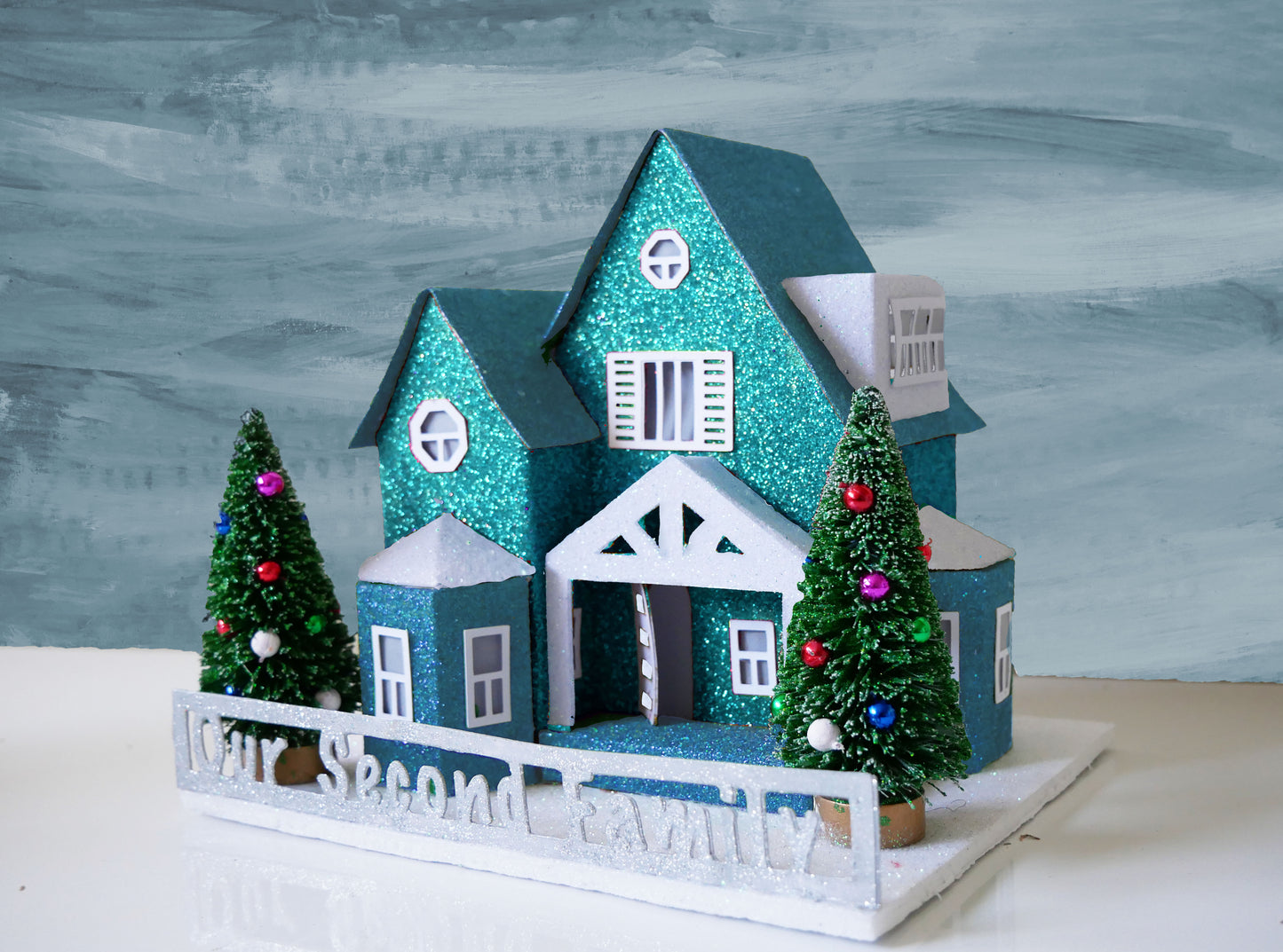 A Cozy Little Home - Lighted Personalized putz for Special Occasions (Finished House)