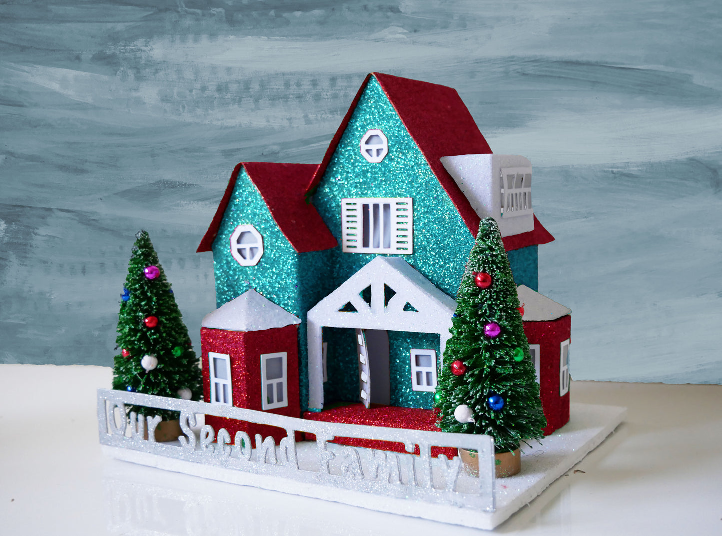 A Cozy Little Home - Lighted Personalized putz for Special Occasions (Finished House)