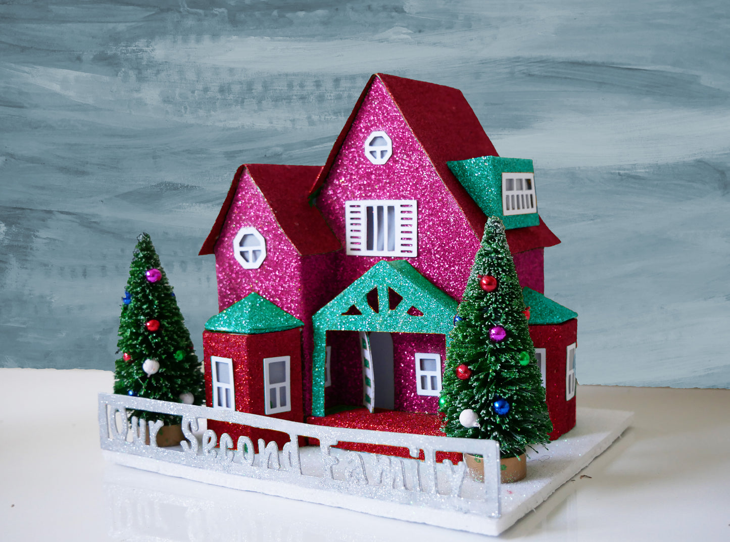 A Cozy Little Home - Lighted Personalized putz for Special Occasions (Finished House)