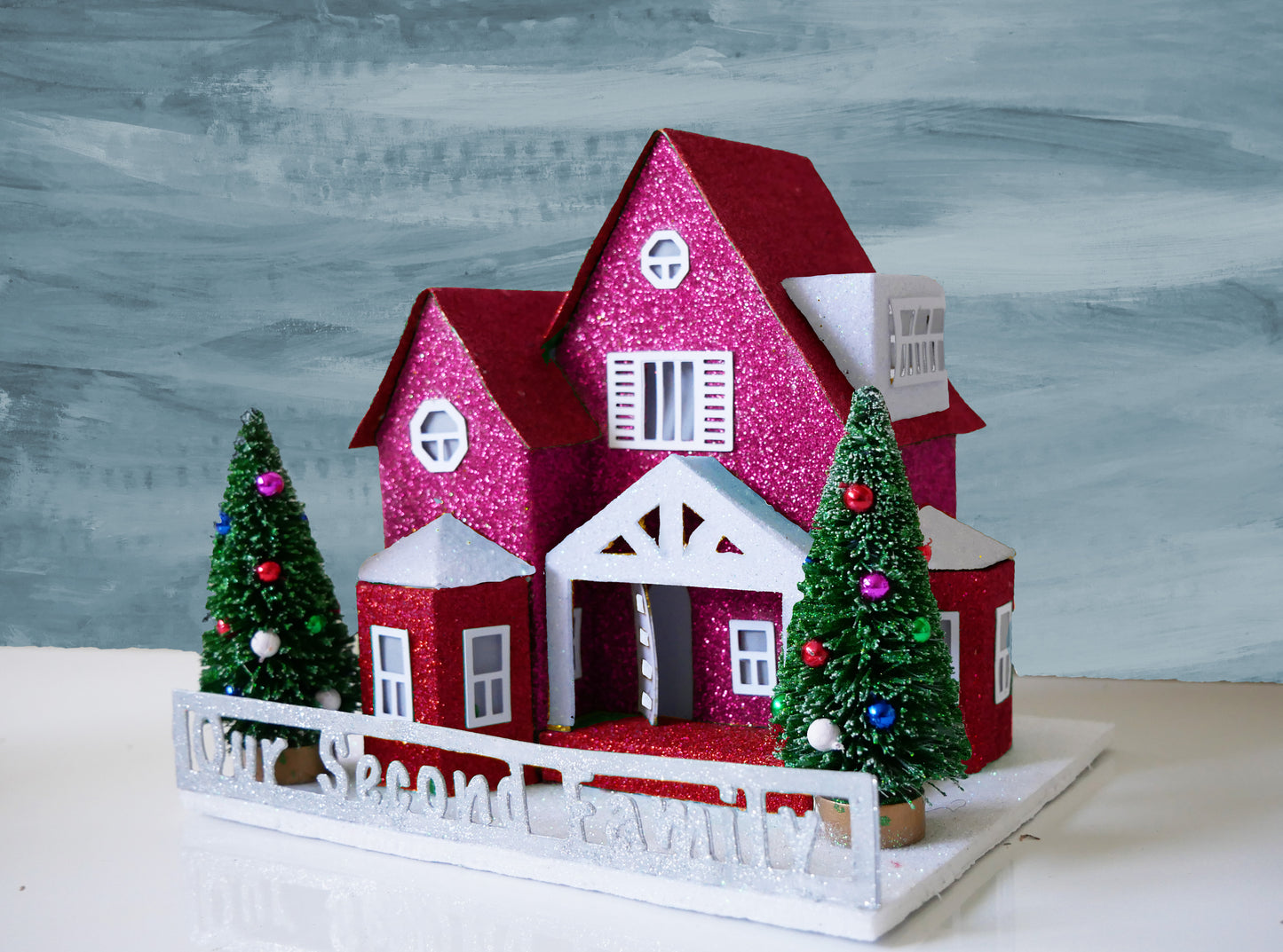 A Cozy Little Home - Lighted Personalized putz for Special Occasions (Finished House)