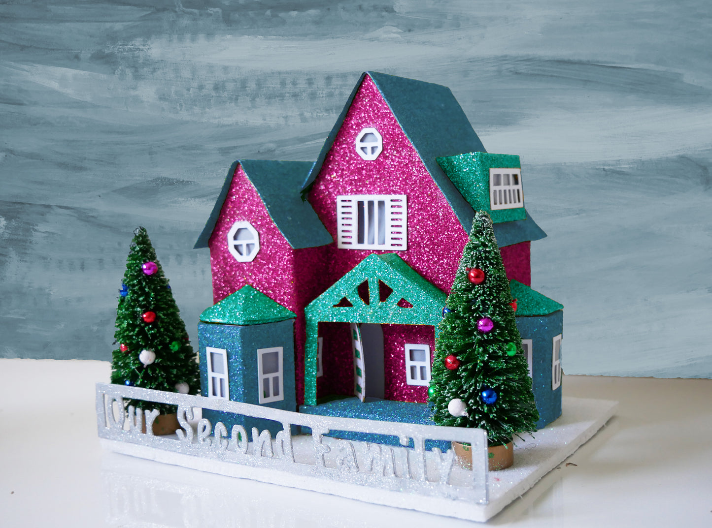 A Cozy Little Home - Lighted Personalized putz for Special Occasions (Finished House)