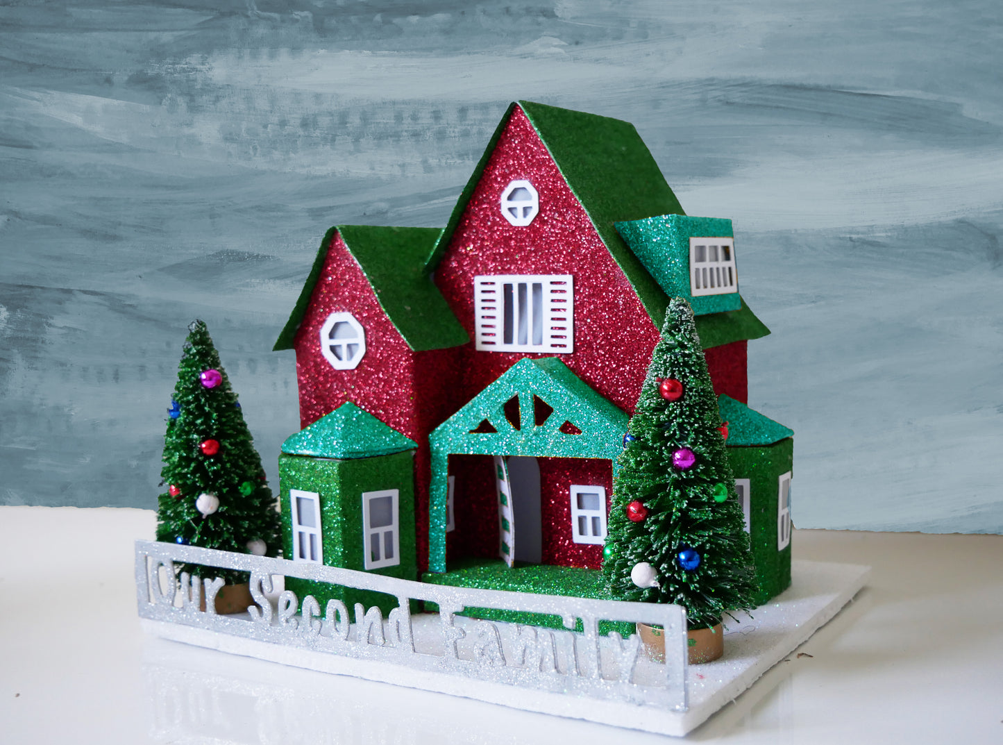 A Cozy Little Home - Lighted Personalized putz for Special Occasions (Finished House)