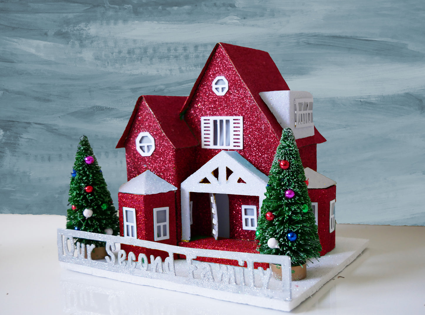 A Cozy Little Home - Lighted Personalized putz for Special Occasions (Finished House)