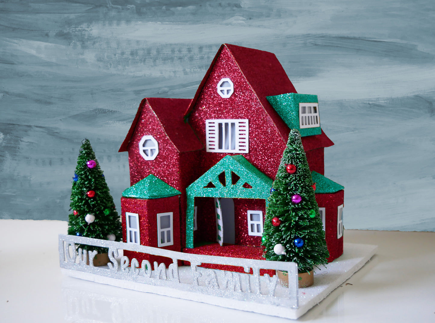 A Cozy Little Home - Lighted Personalized putz for Special Occasions (Finished House)