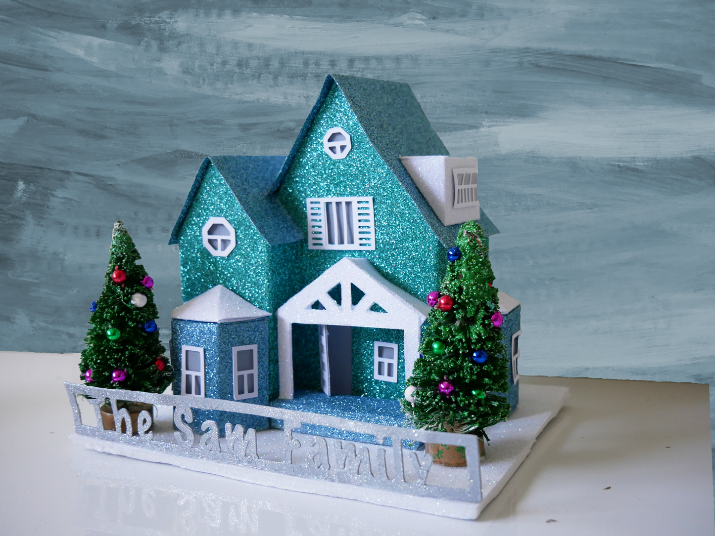 A Cozy Little Home - Lighted Personalized putz for Special Occasions (Finished House)